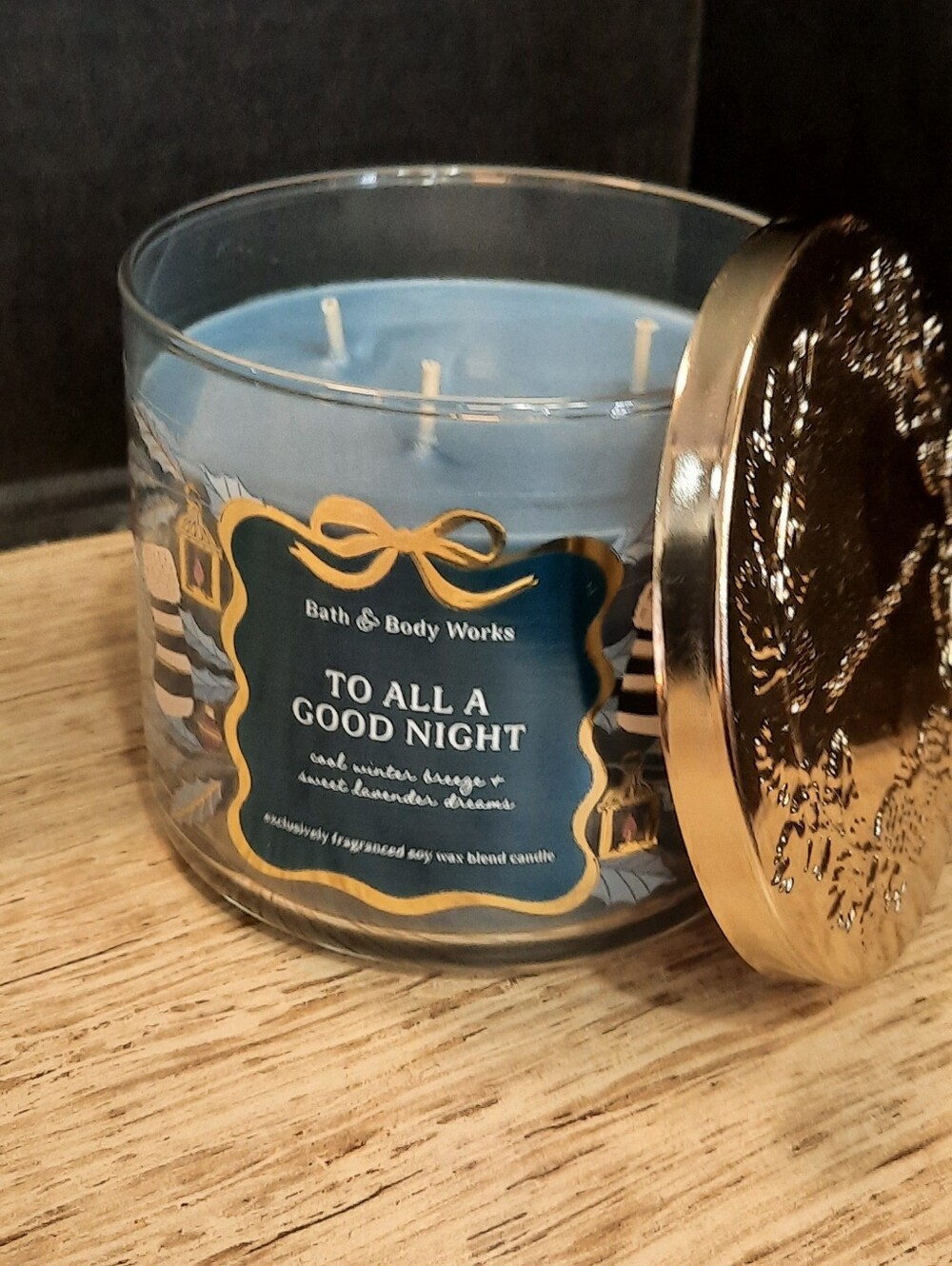 "TO ALL A GOODNIGHT" Bath And Body Works 3 WICK